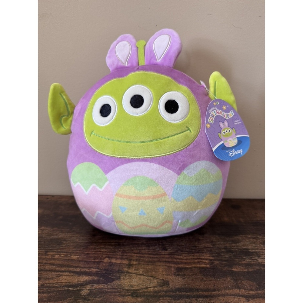 Squishmallow Easter ALIEN Martien 10" Disney Toy Story Plush 2023 Bunny Ears NEW